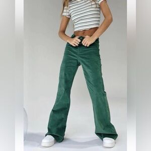 Princess Polly Nadia Bellbottom Green Pants